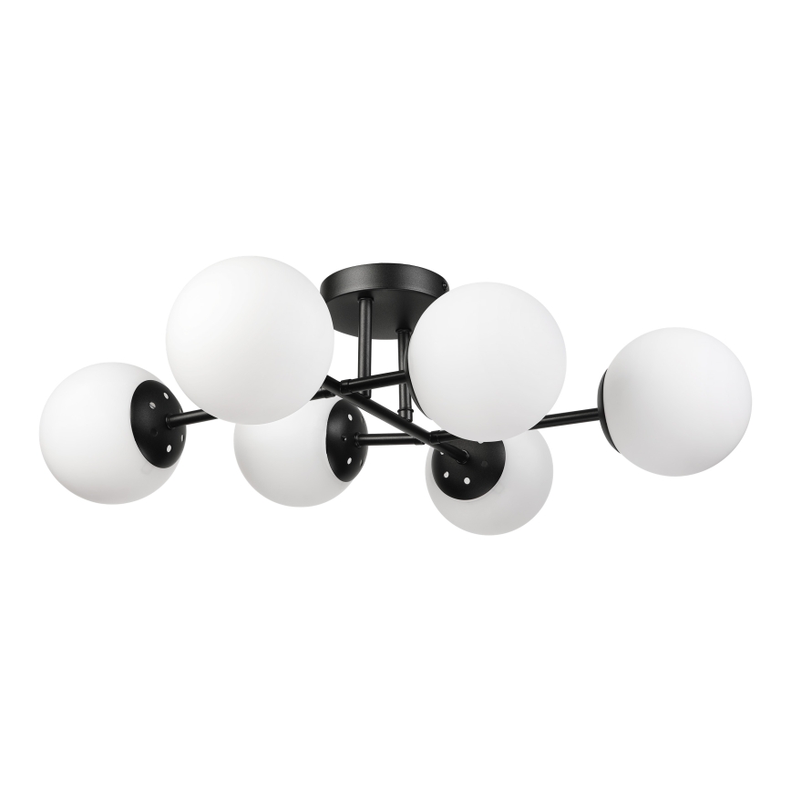 Brilagi - Pritrjen stropni lestenec MALONY 6xE14/20W/230V črna