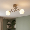 Brilagi - Pritrjen stropni lestenec MILO ECRU 2xE27/60W/230V bež/zlata