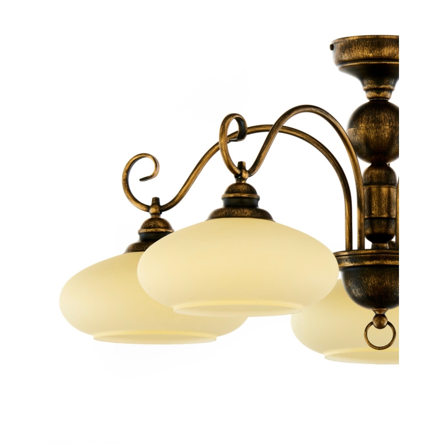 Brilagi - Pritrjen stropni lestenec MOLLERO 5xE27/15W/230V, Ø 84 cm, bronza/patina