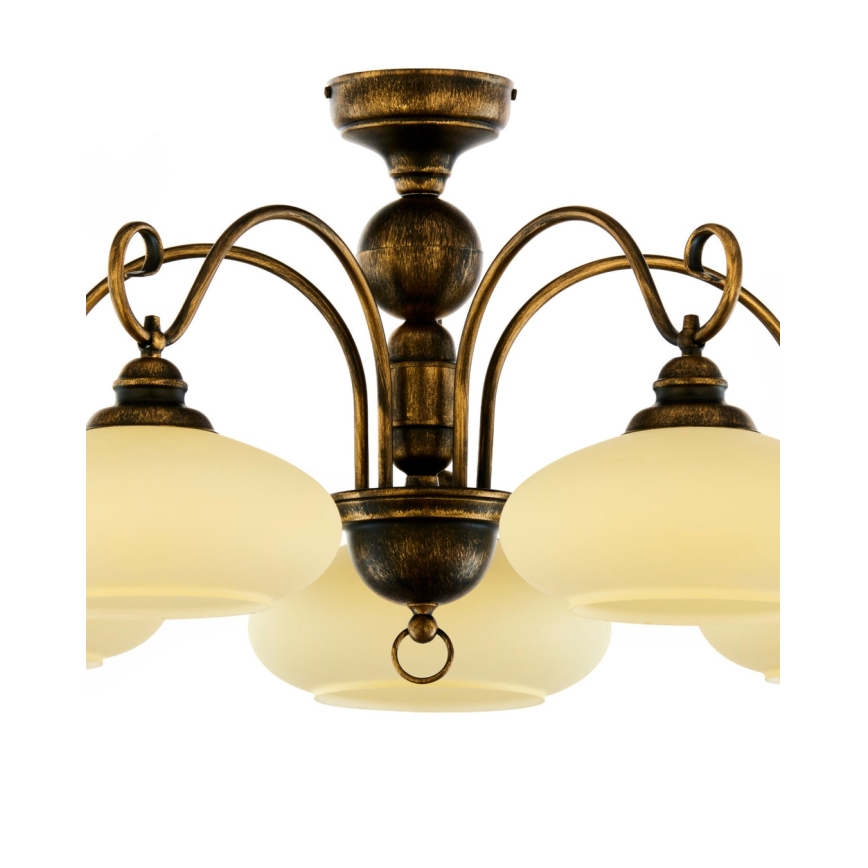 Brilagi - Pritrjen stropni lestenec MOLLERO 5xE27/15W/230V, Ø 84 cm, bronza/patina