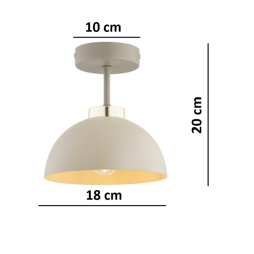Brilagi - Pritrjen stropni lestenec MOON 1xE27/60W/230V bež/zlata