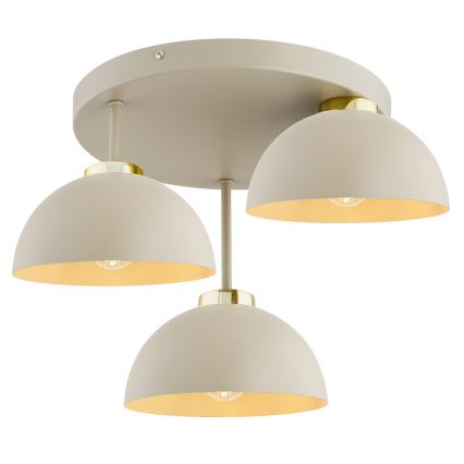 Brilagi - Pritrjen stropni lestenec MOON 3xE27/60W/230V bež/zlata