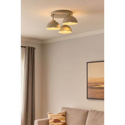 Brilagi - Pritrjen stropni lestenec MOON 3xE27/60W/230V bež/zlata