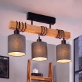 Brilagi - Pritrjen stropni lestenec NUBILA 3xE27/60W/230V borovina/antracit