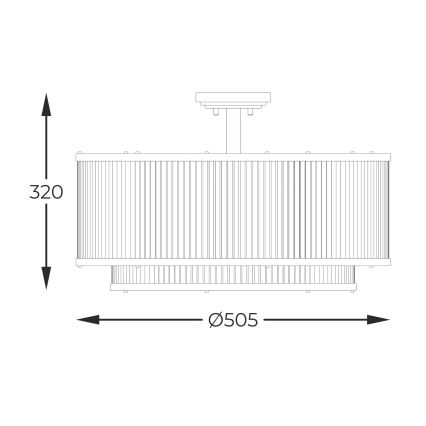 Brilagi - Pritrjen stropni lestenec RAMOS 6xE14/60W/230V, črn