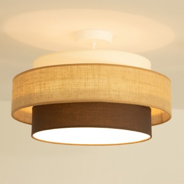 Brilagi - Pritrjen stropni lestenec RESNA 1xE27/60W/230V, premer 40 cm, bež/črna