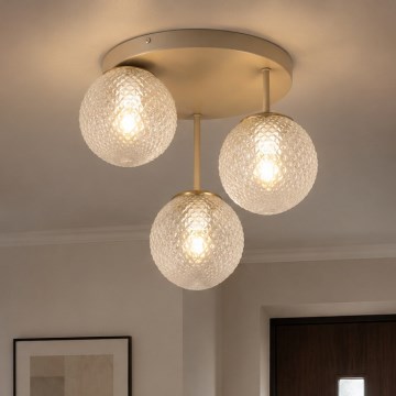Brilagi - Pritrjen stropni lestenec STELLA 3xE27/60W/230V bež/zlata