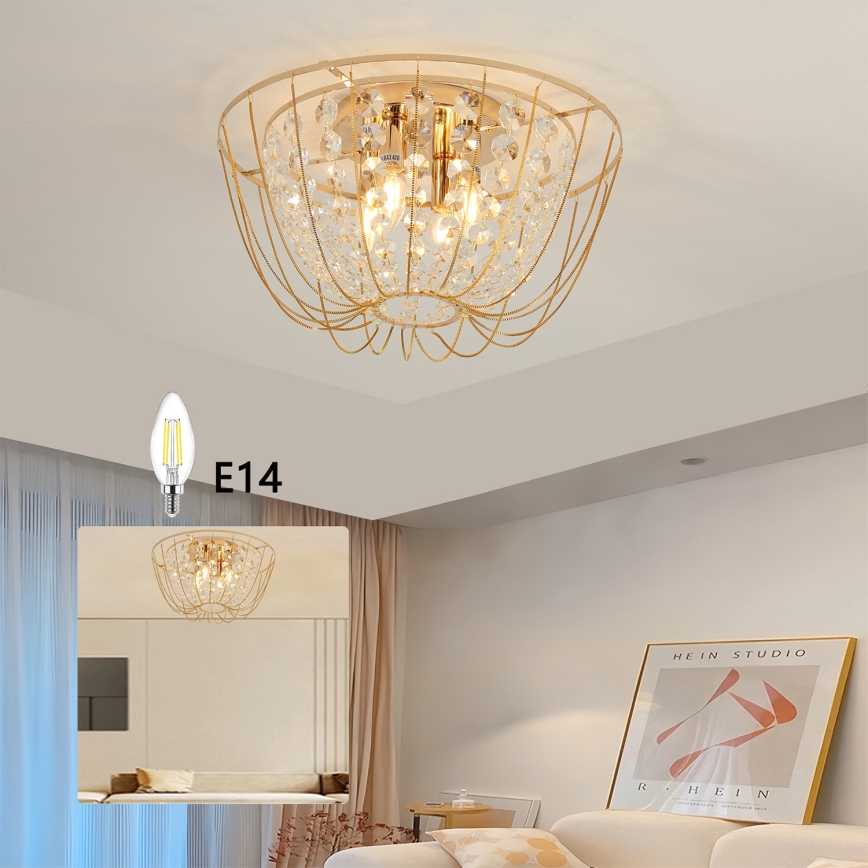 Brilagi - Pritrjen stropni lestenec VASTERAS, 4xE14/40W/230V, premer 45 cm