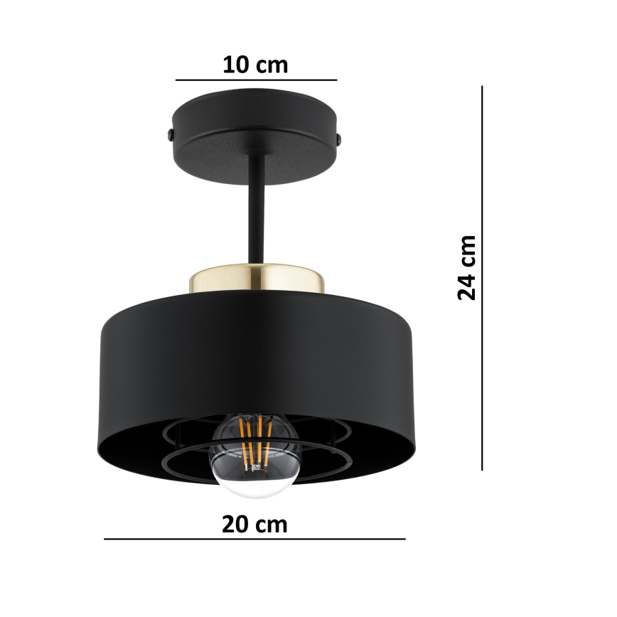 Brilagi - pritrjena stropna svetilka 1xE27/60W/230V črna/zlata