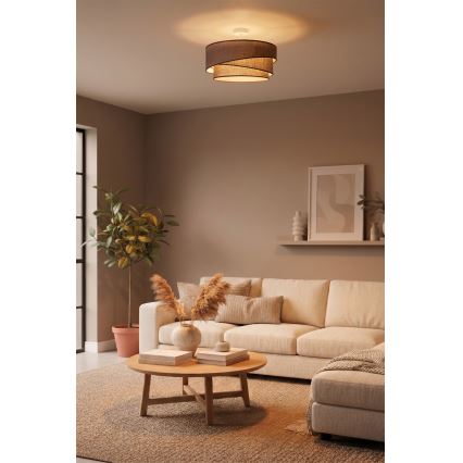 Brilagi - Pritrjena stropna svetilka ARROW 1xE27/60W/230V premer 45 cm rjava