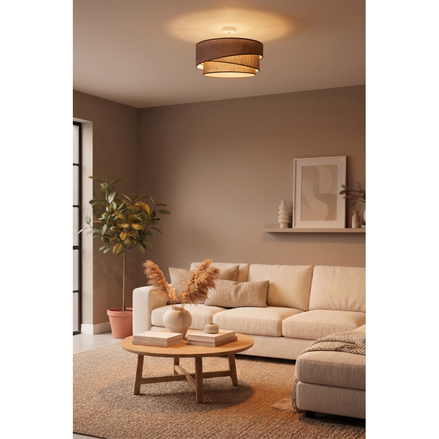 Brilagi - Pritrjena stropna svetilka ARROW 1xE27/60W/230V premer 45 cm rjava