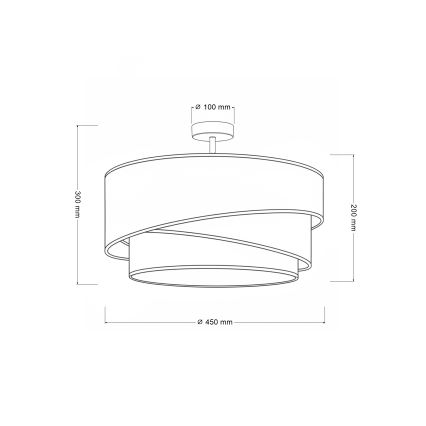 Brilagi - Pritrjena stropna svetilka ARROW 1xE27/60W/230V premer 45 cm rjava