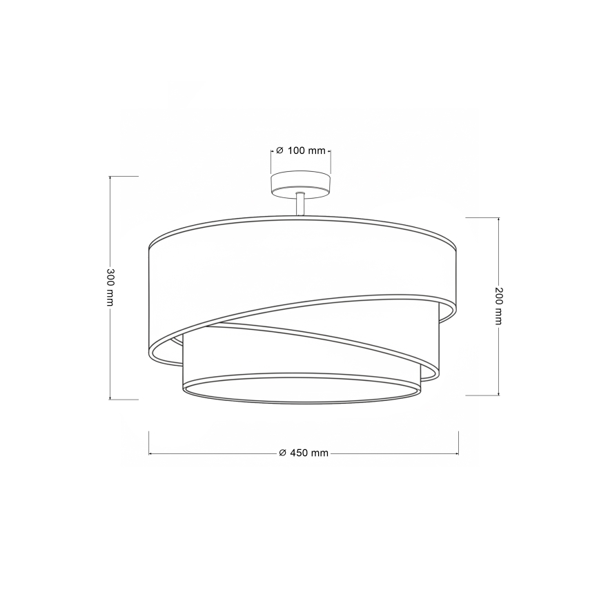 Brilagi - Pritrjena stropna svetilka ARROW 1xE27/60W/230V premer 45 cm rjava
