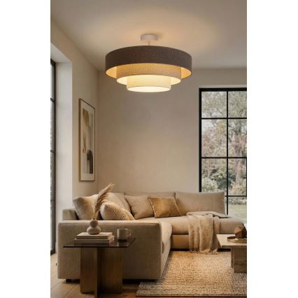 Brilagi - Pritrjena stropna svetilka LUNETA 3xE27/60W/230V premer 80 cm siva/kremna/bela