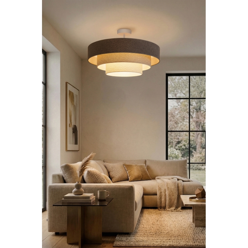 Brilagi - Pritrjena stropna svetilka LUNETA 3xE27/60W/230V premer 80 cm siva/kremna/bela