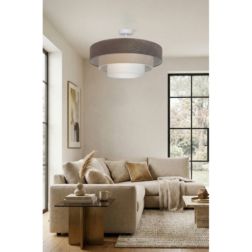Brilagi - Pritrjena stropna svetilka LUNETA 3xE27/60W/230V premer 80 cm siva/kremna/bela