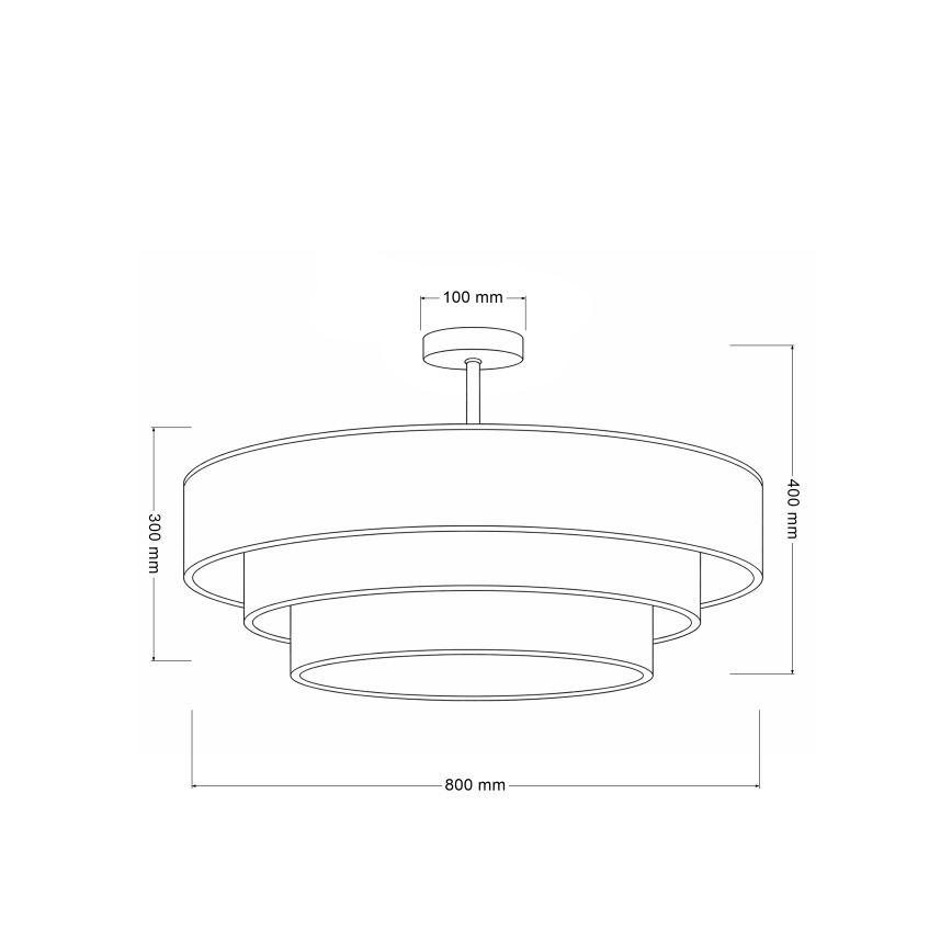 Brilagi - Pritrjena stropna svetilka LUNETA 3xE27/60W/230V premer 80 cm siva/kremna/bela