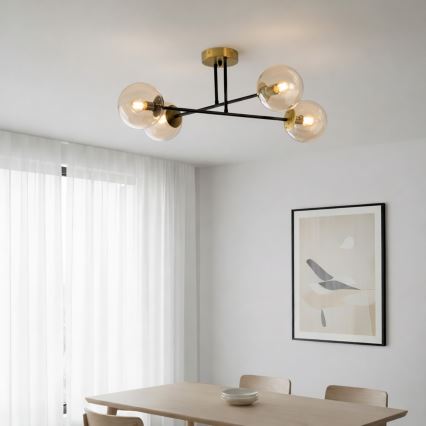 Brilagi - Pritrjena stropna svetilka MALIVA 4xE14/15W/230V zlata