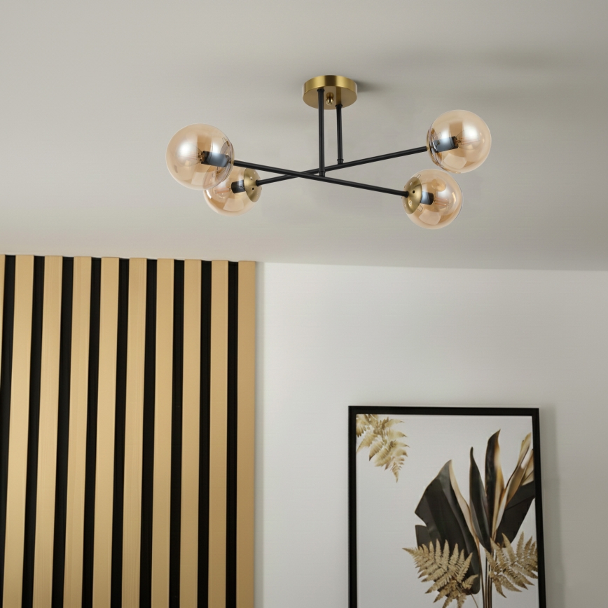 Brilagi - Pritrjena stropna svetilka MALIVA 4xE14/15W/230V zlata