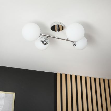 Brilagi - Pritrjena stropna svetilka MALONY 4xE14/20W/230V sijajni krom