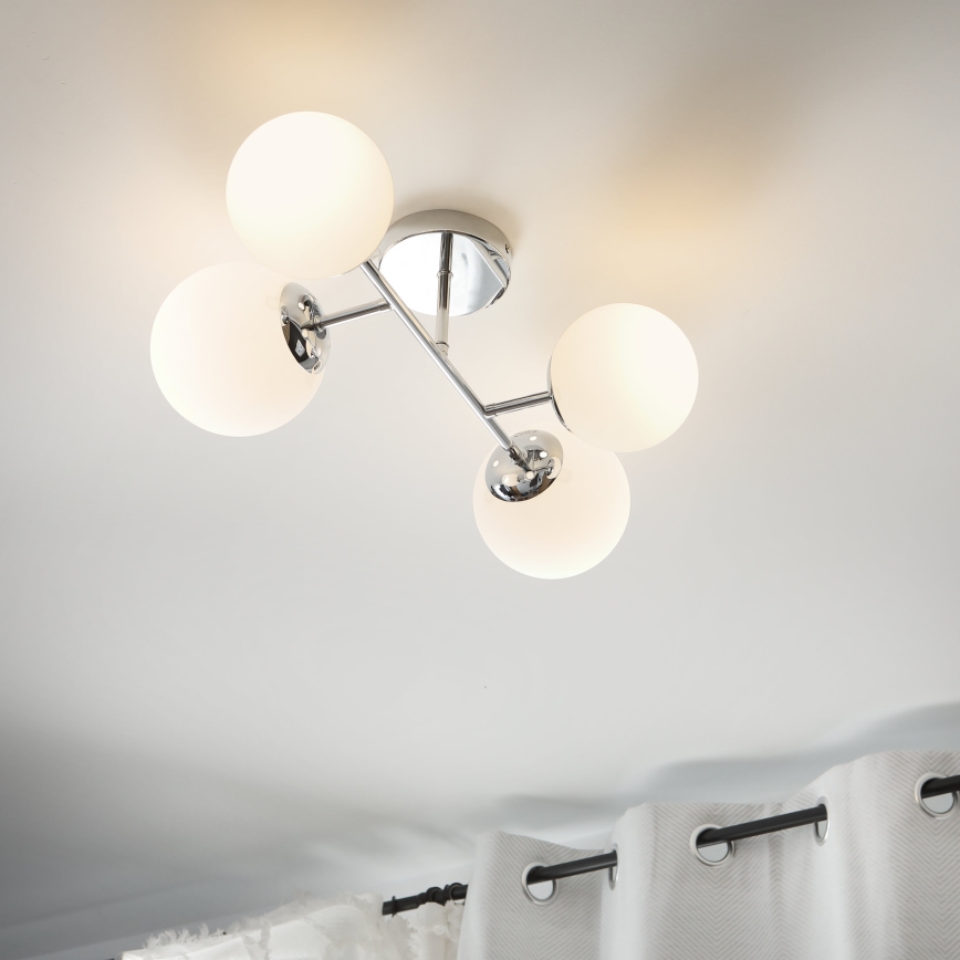 Brilagi - Pritrjena stropna svetilka MALONY 4xE14/20W/230V sijajni krom