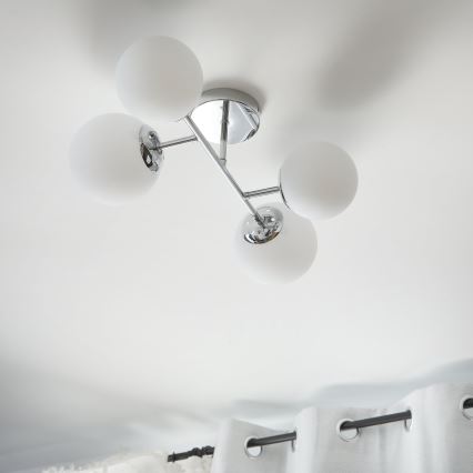 Brilagi - Pritrjena stropna svetilka MALONY 4xE14/20W/230V sijajni krom