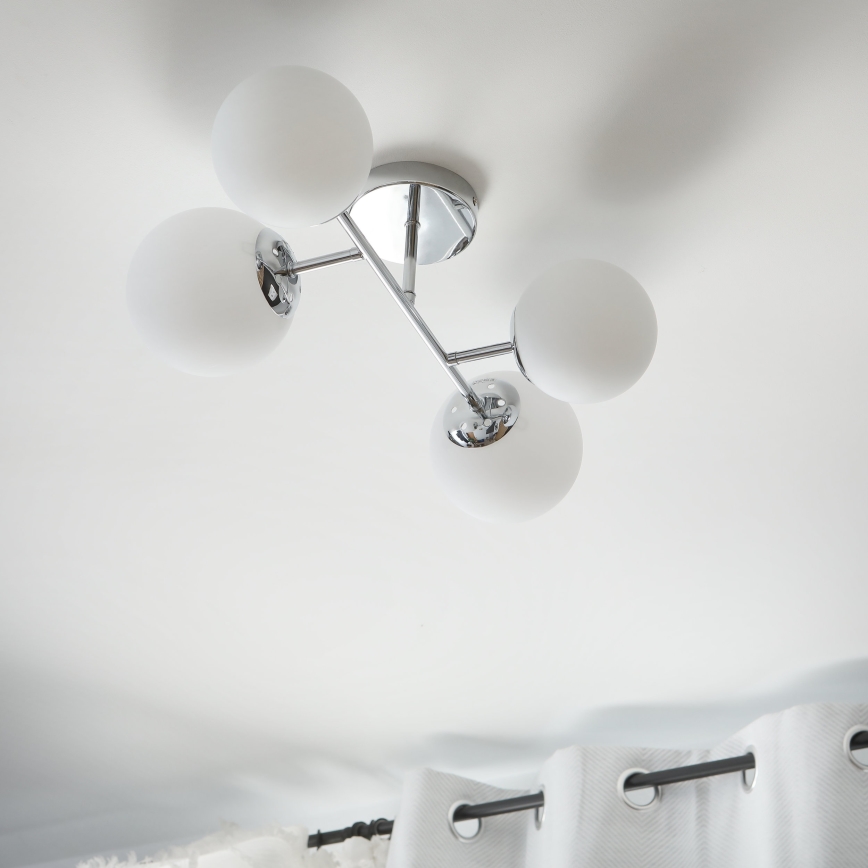 Brilagi - Pritrjena stropna svetilka MALONY 4xE14/20W/230V sijajni krom