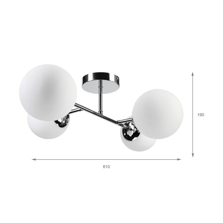 Brilagi - Pritrjena stropna svetilka MALONY 4xE14/20W/230V sijajni krom