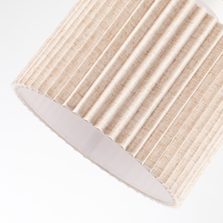 Brilagi - Pritrjena stropna svetilka NORDIC WAVE 1xE27/15W/230V, premer 32 cm, lan/bela