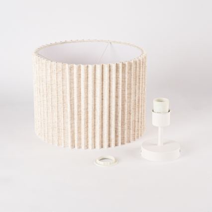 Brilagi - Pritrjena stropna svetilka NORDIC WAVE 1xE27/15W/230V, premer 32 cm, lan/bela