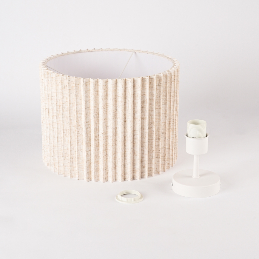 Brilagi - Pritrjena stropna svetilka NORDIC WAVE 1xE27/15W/230V, premer 32 cm, lan/bela