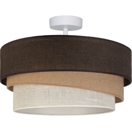 Brilagi - Pritrjena stropna svetilka TRIO 1xE27/60W/230V Ø 40 cm rjava/bež/bela
