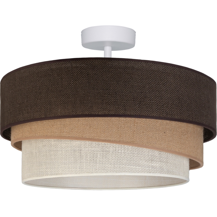 Brilagi - Pritrjena stropna svetilka TRIO 1xE27/60W/230V Ø 40 cm rjava/bež/bela