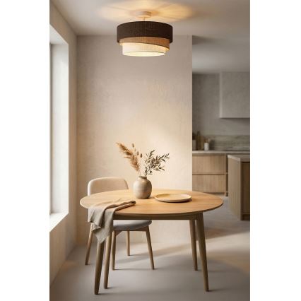 Brilagi - Pritrjena stropna svetilka TRIO 1xE27/60W/230V Ø 40 cm rjava/bež/bela