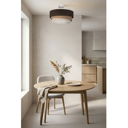 Brilagi - Pritrjena stropna svetilka TRIO 1xE27/60W/230V Ø 40 cm rjava/bež/bela