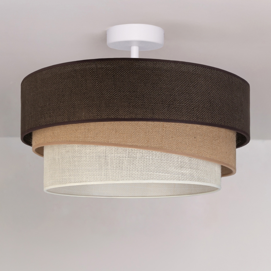 Brilagi - Pritrjena stropna svetilka TRIO 1xE27/60W/230V Ø 40 cm rjava/bež/bela