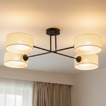 Brilagi - Pritrjena stropna svetilka VIRGO 4xE14/40W/230V kremna/črna