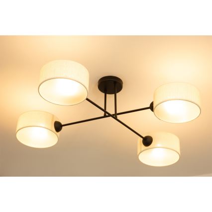 Brilagi - Pritrjena stropna svetilka VIRGO 4xE14/40W/230V kremna/črna