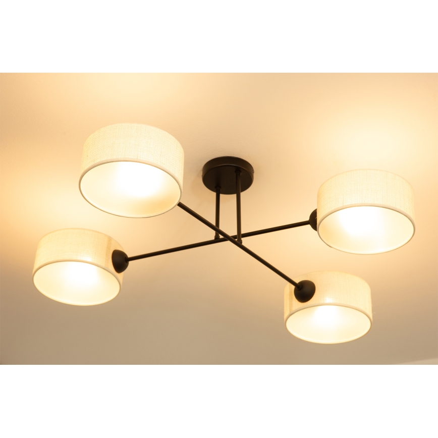 Brilagi - Pritrjena stropna svetilka VIRGO 4xE14/40W/230V kremna/črna