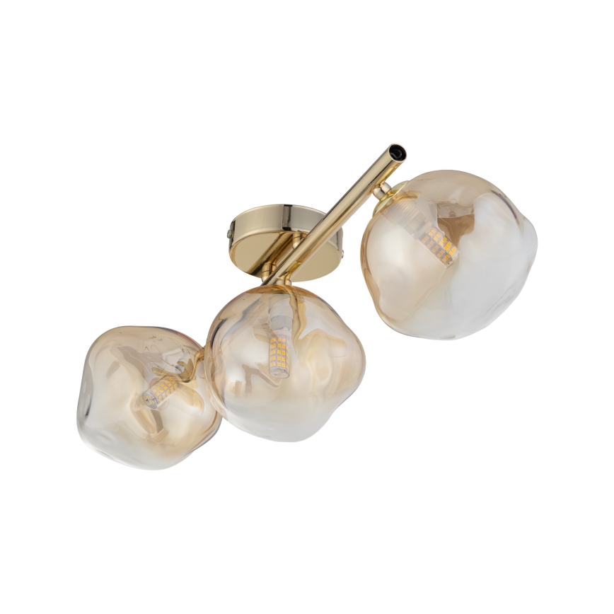 Brilagi - Pritrjena stropna svetilka VULCANO 3xG9/8W/230V zlata/dimno bež