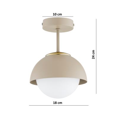 Brilagi - Pritrjeni stropni lestenec COSMO 1xE27/60W/230V bež/zlata