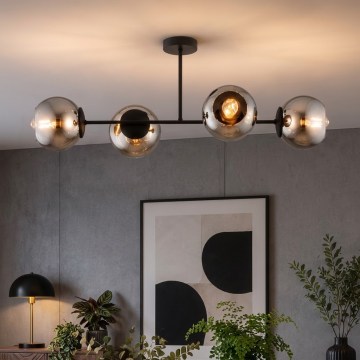 BRILAGI - Pritrjeni stropni lestenec DIOR 4xE27/60W/230V črna/dimno siva