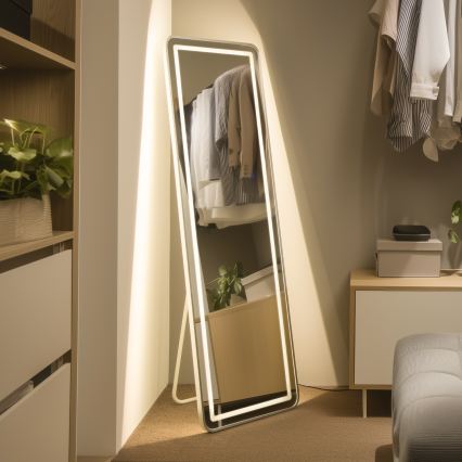 Brilagi - Stoječe ogledalo BELLEZA LED/42W/230V 160x50 cm IP44 CRI 90 zatemnljivo + CCT