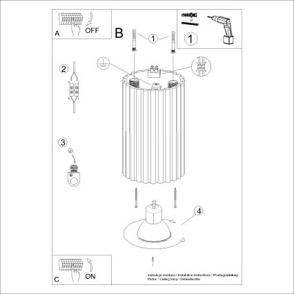 Brilagi - Reflektor CRESTO 1xGU10/10W/230V 10 cm črna