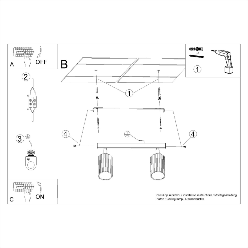 Brilagi - Reflektor CRESTO 2xGU10/10W/230V krem barva