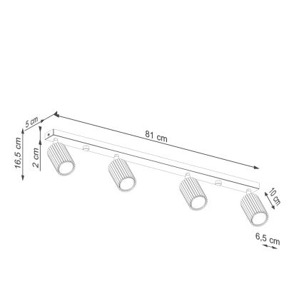 Brilagi - Reflektor CRESTO 4xGU10/10W/230V krem barva