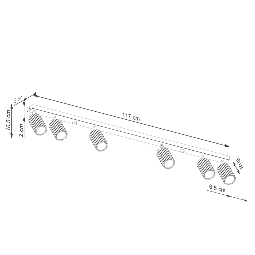 Brilagi - Reflektor CRESTO 6xGU10/10W/230V črna