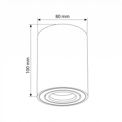 BRILAGI - Reflektor MIA 1xGU10/30W/230V 100x80 mm črna