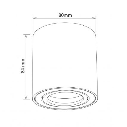 BRILAGI - Reflektor MIA 1xGU10/30W/230V 84x80 mm črna