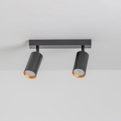 Brilagi - Reflektor SELE 2xGU10/30W/230V črna/zlata